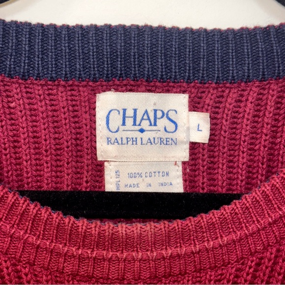 Vintage 90s Ralph Lauren oversized burgundy sweater - Picture 5 of 13